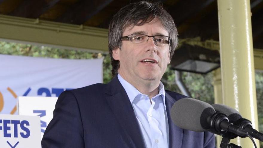 Carles Puigdemont, durant la recent campanya