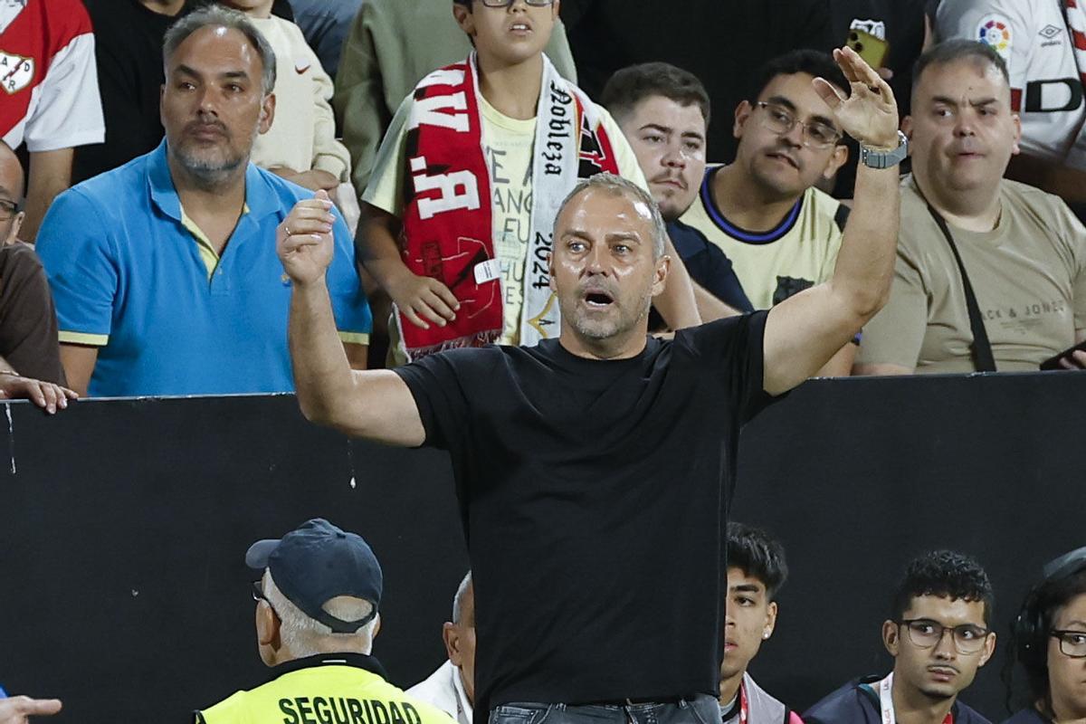 Flick quedó descontento de su equipo en Vallecas