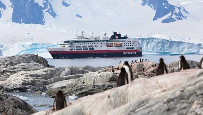 Antarctic Peninsula cruise ship Hurtigruten