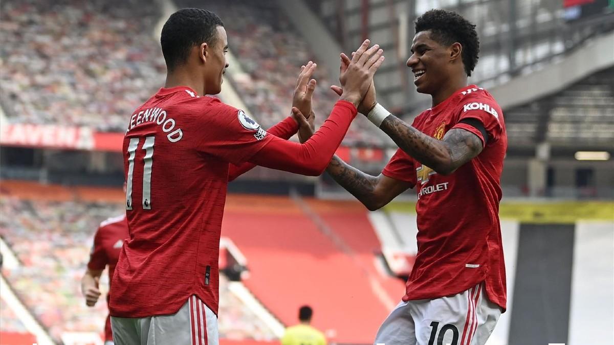 Greenwood y Rashford brillaron ante el Burnley