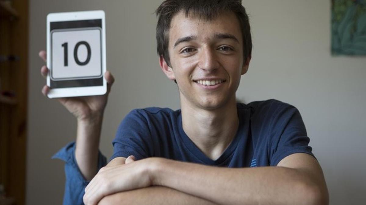 Carles Domingo, de la Escola Pia de Vilanova i la Geltrú  obtiene un 10 en la nota de las pruebas de selectividad