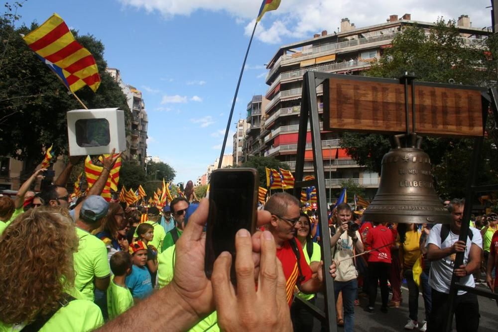 Els gironins a la manifestació de la Diada a Barcelona