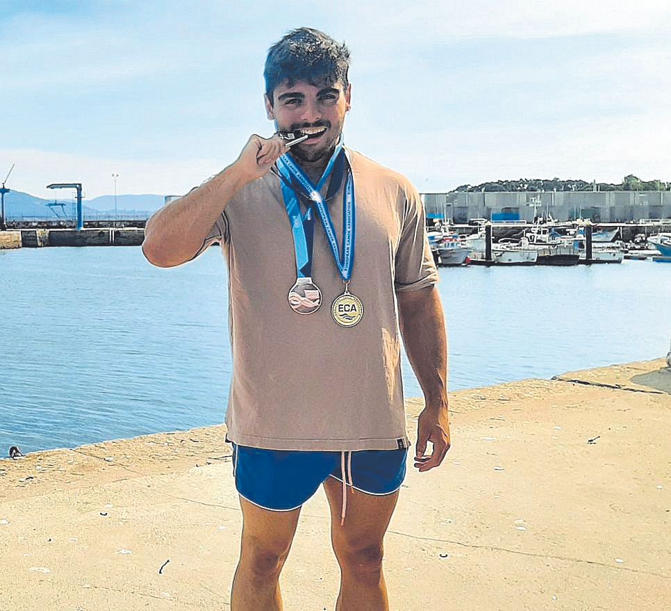 El palista cangués Pablo Graña, que ganó una plata en los Campeonato de Europa de Múnich. Acaba la temporada con tres medallas.