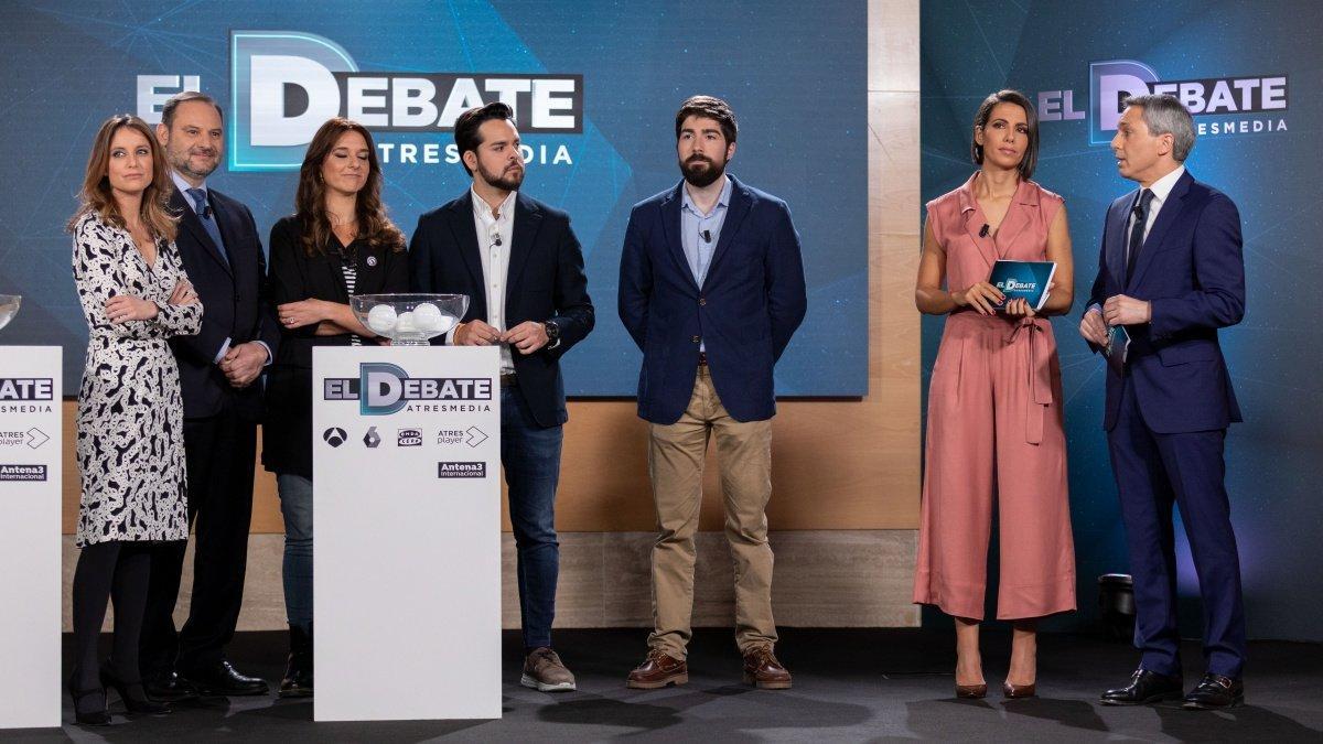 Imagen del sorteo de 'El debate' de Atresmedia