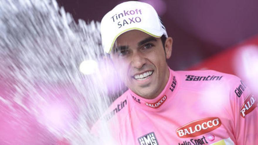 Alberto Contador, de nuevo con la &#039;maglia rosa&#039;.