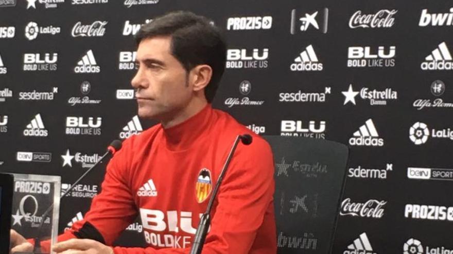 Marcelino, hoy en la rueda de prensa.