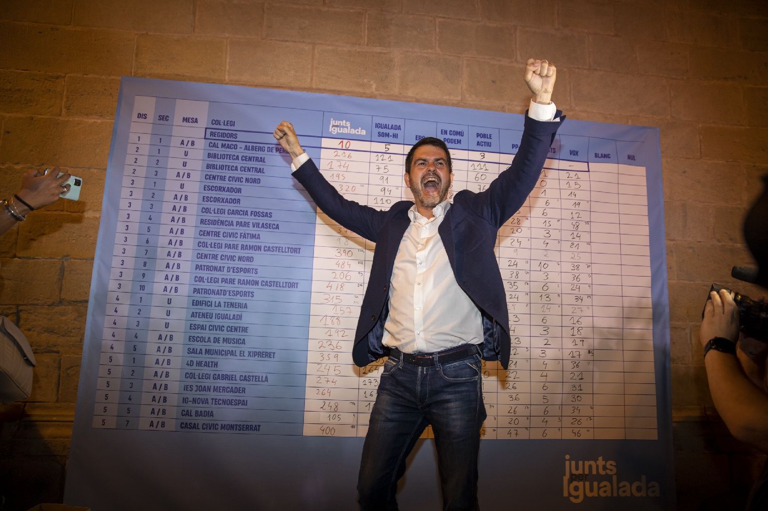 Eleccions municipals a Igualada: les millors imatges de la nit a la capital de l'Anoia