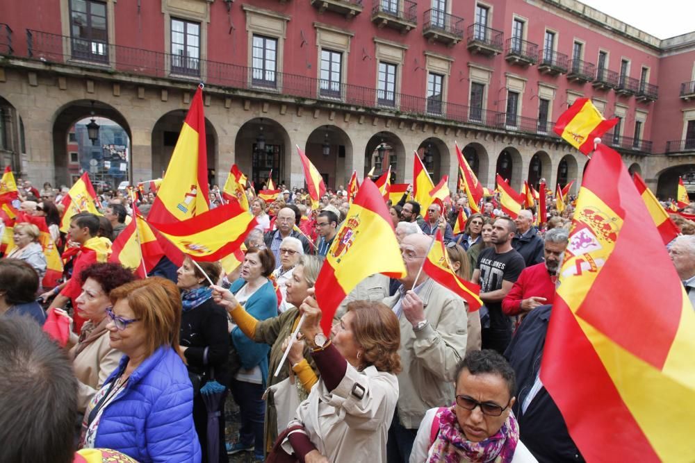 Manifestación en Gijón por la unidad de España