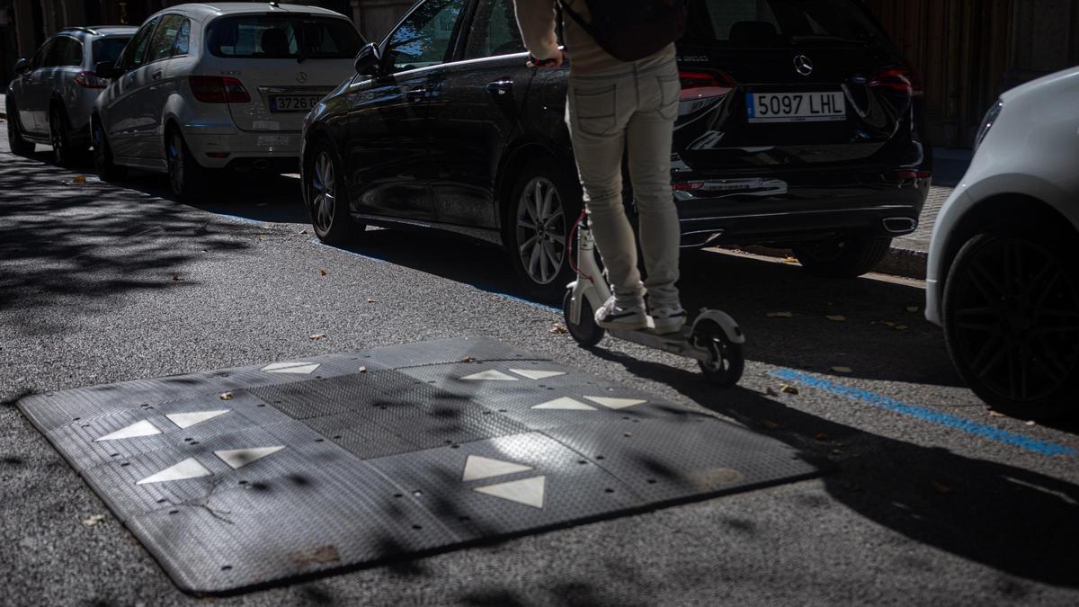 Un cojín berlines en una calle de Barcelona.