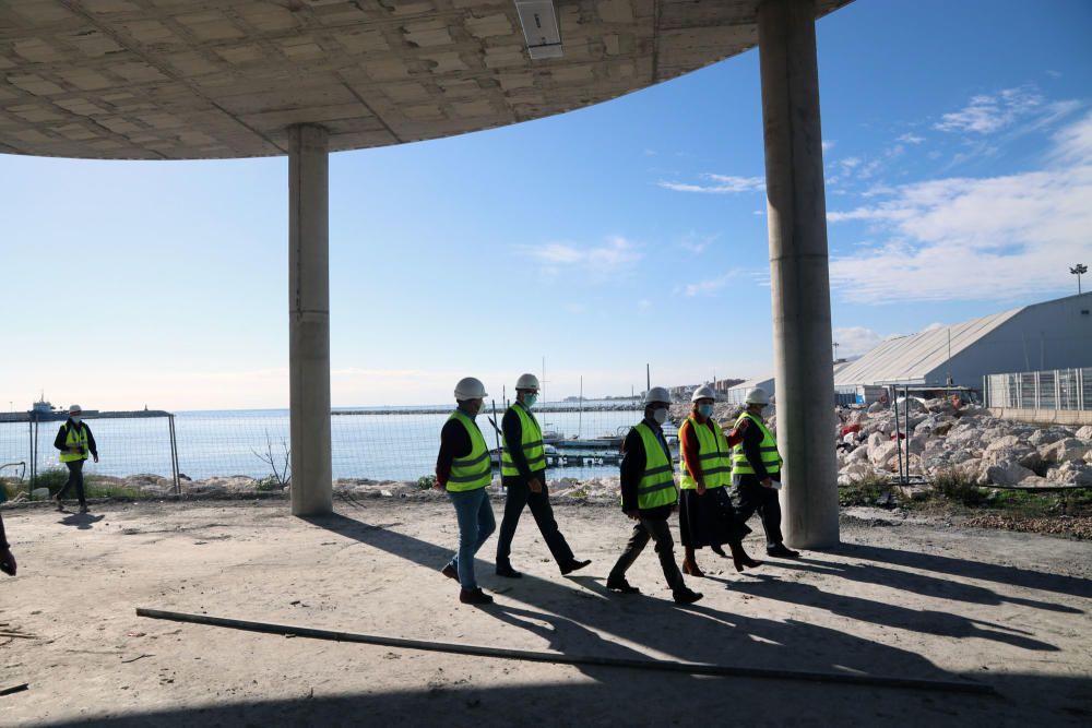 Avanzan las obras del Instituto Oceanográfico Español en el puerto de Málaga