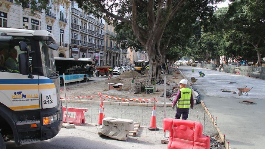 Obras de peatonalización de la Alameda Principal