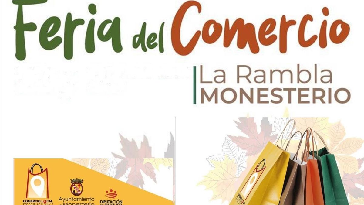 Cartel anunciador de la Feria del Comercio Local de Monesterio