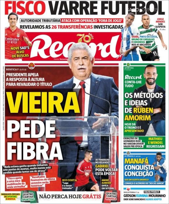 Portada RECORD jueves 5 maro 2020