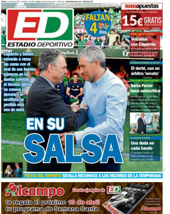 Portada ESTADIO DEPORTIVO martes 9 de abril 2019