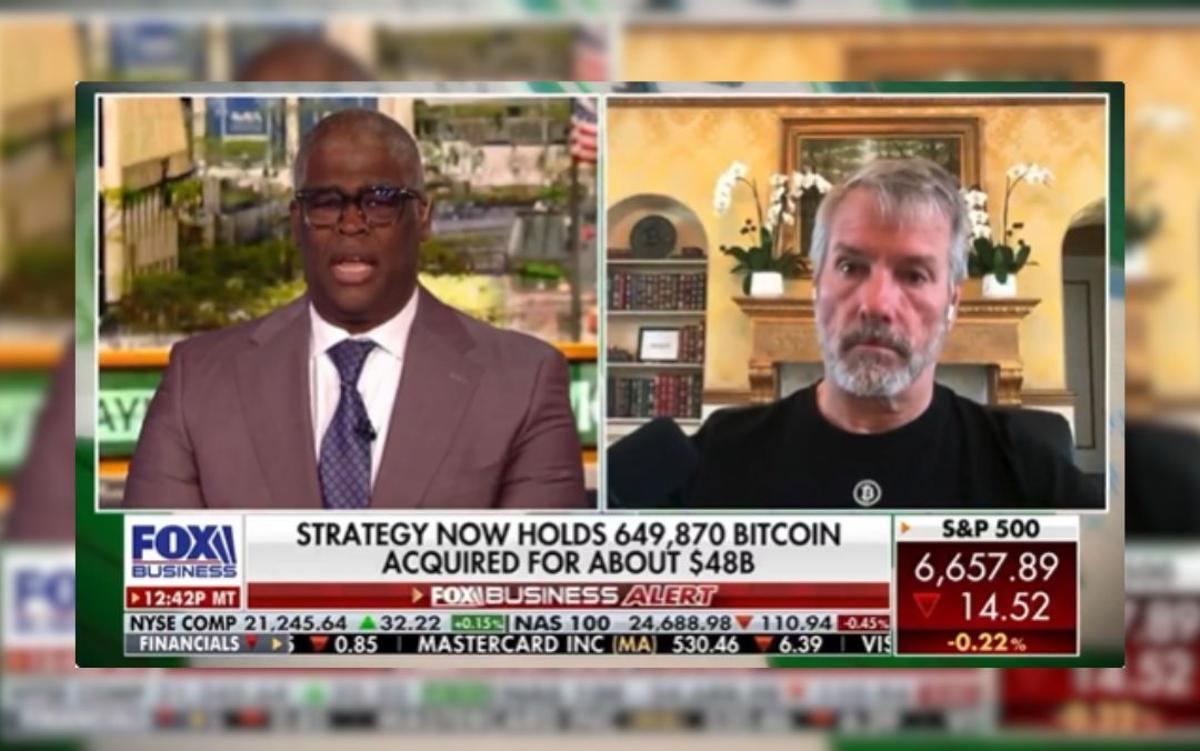 Michael Saylor durante intervencion en FOX Business.
