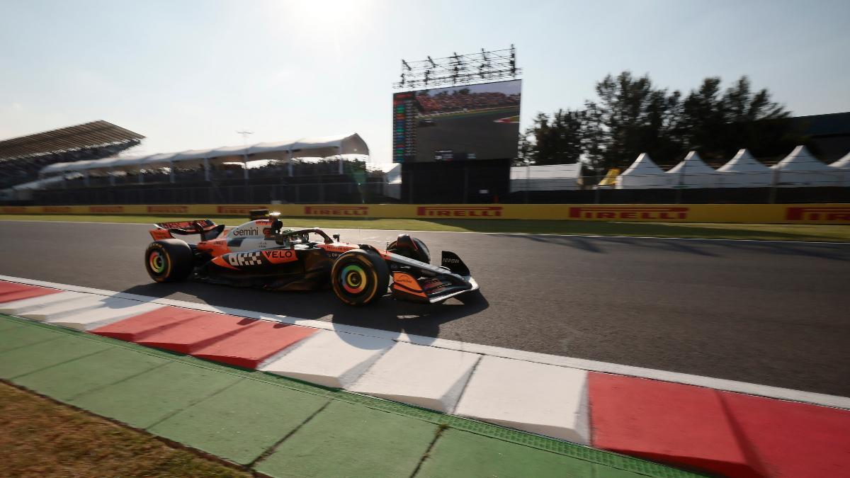 Lando Norris (McLaren), durante la clasificación en México