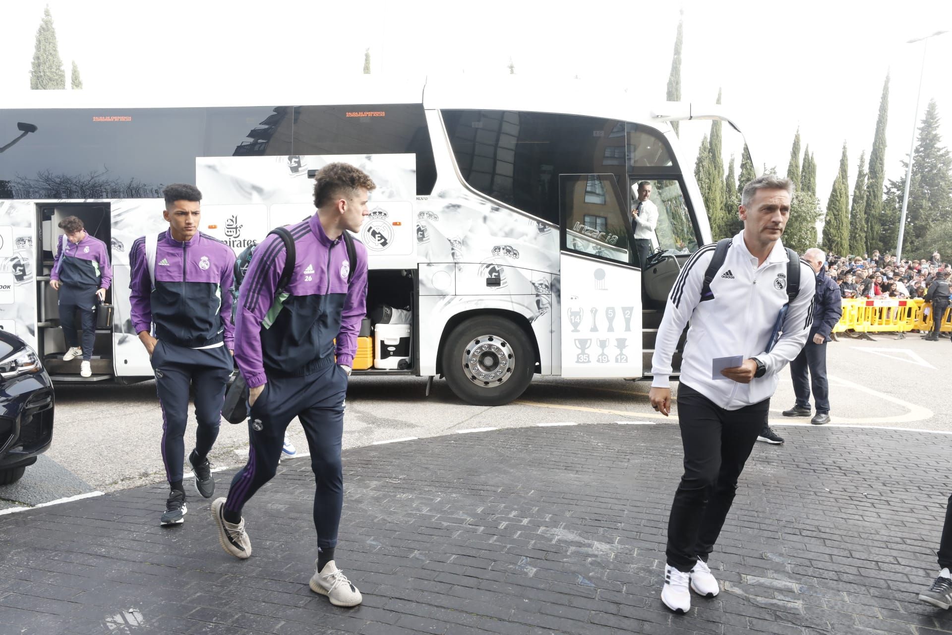 Llegada del Real Madrid a Cáceres