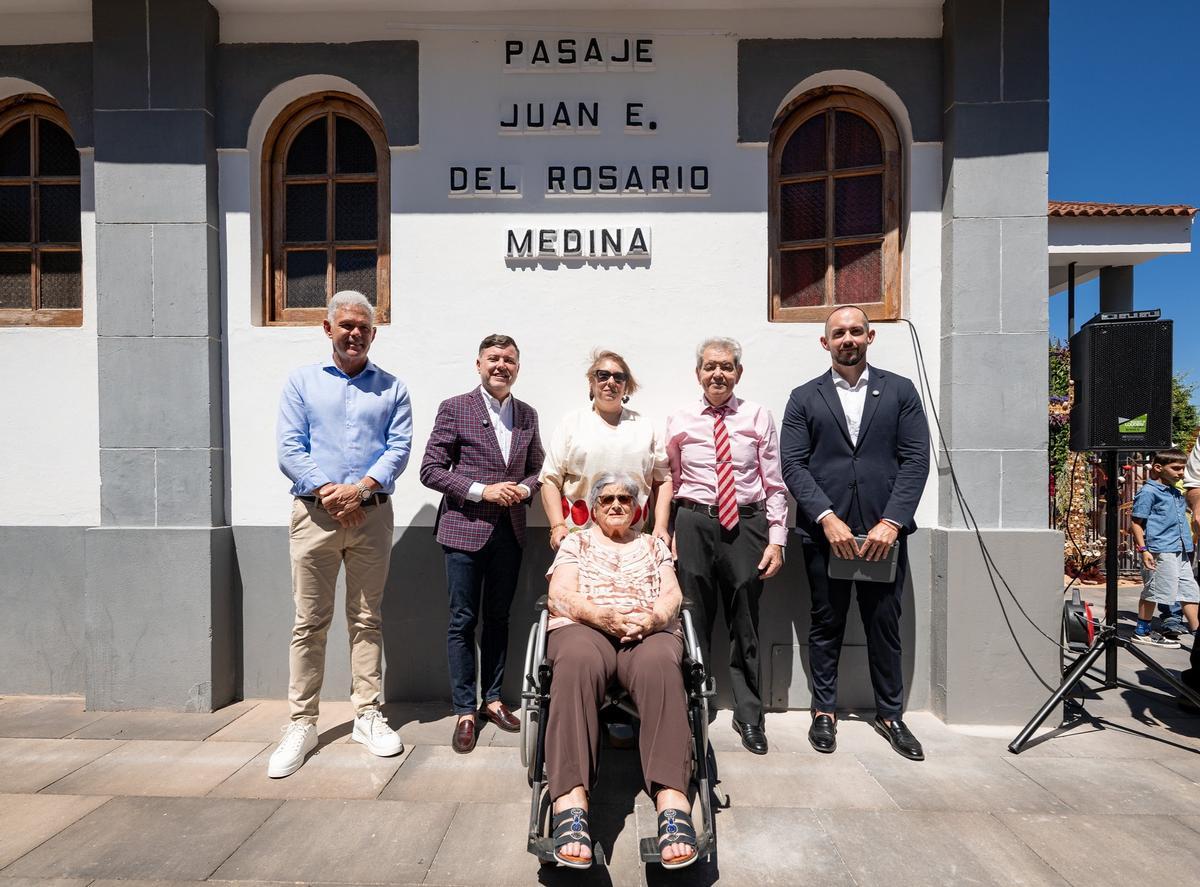Descubrimiento del Pasaje Juan Emeterio del Rosario Medina, en el Barrial, en Gáldar.