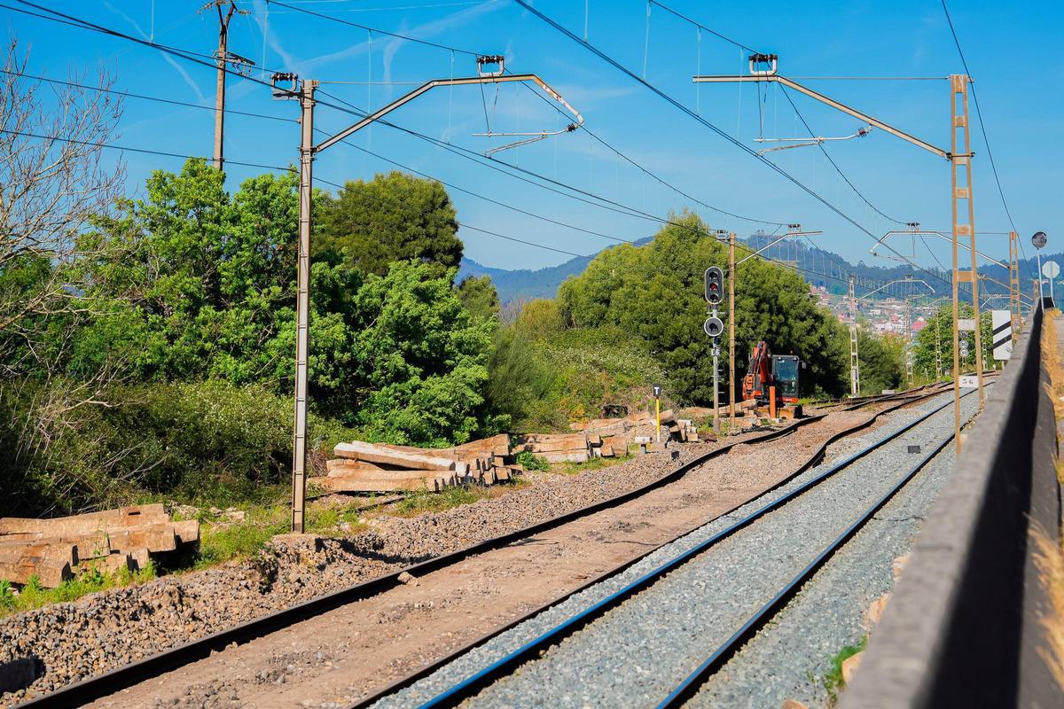 El avance de las obras del Corredor Atlántico cortan el acceso en ferrocarril a Vigo desde el martes