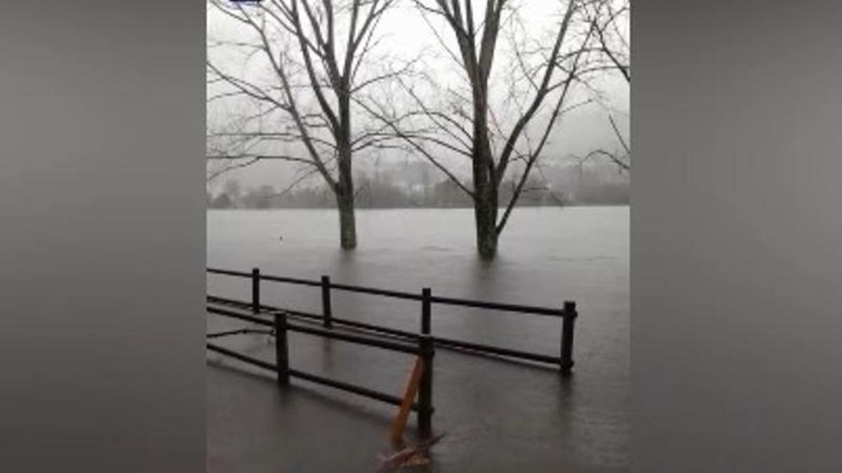 El río Miño alcanza su nivel más alto desde 2019