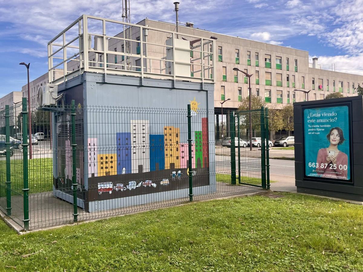 Estación de control de la contaminación en el aire de El Lauredal.