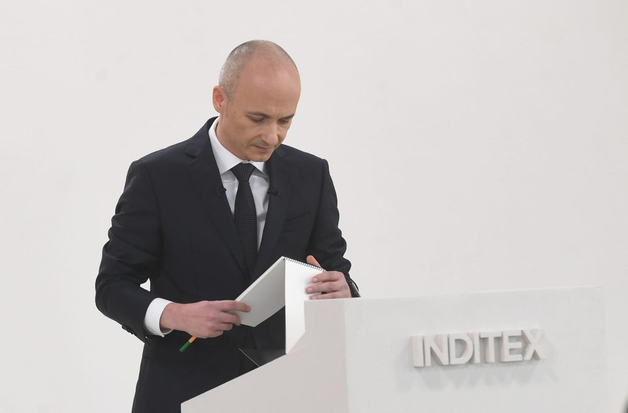 El consejero delegado de Inditex presenta los resultados de la compañía en 2023