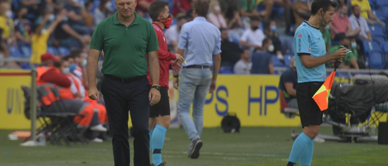 Pepe Mel, técnico de la UD, el sábado pasado en el derbi.