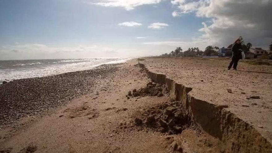 La regresión de la costa en Cases de Queralt, este jueves.