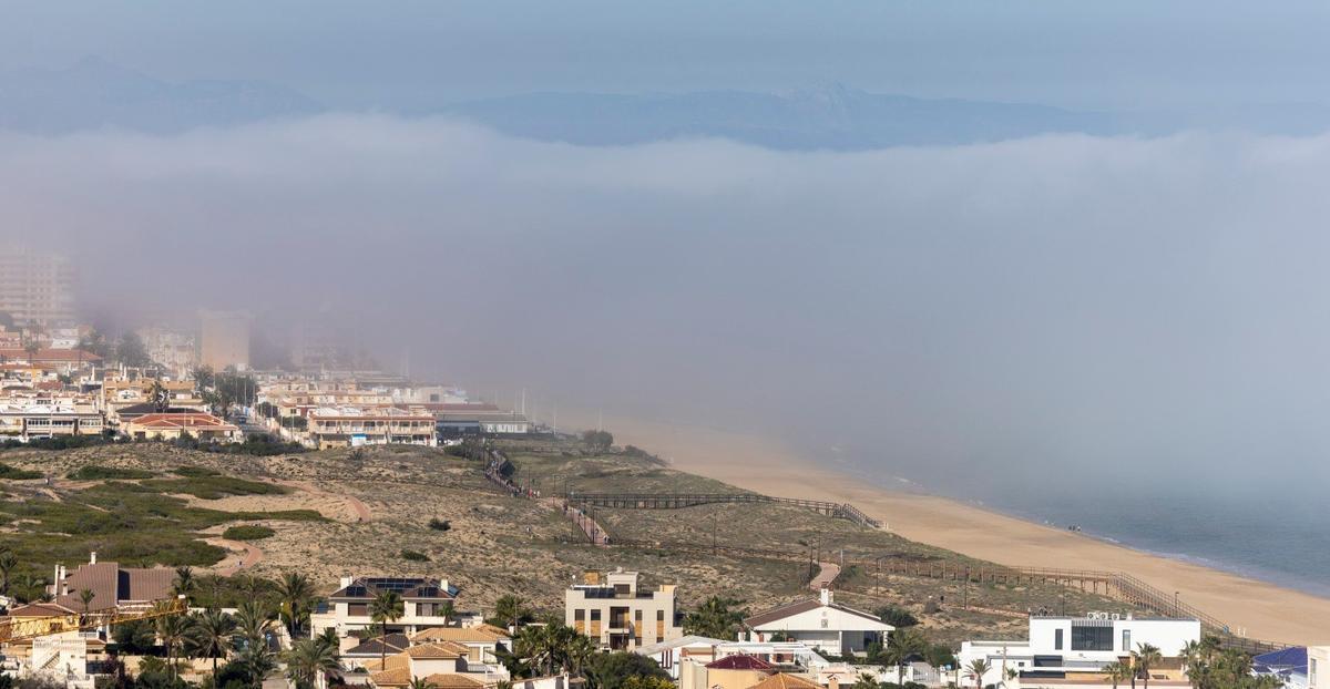 Imagen campata desde la playa de La Mata en Torrevieja