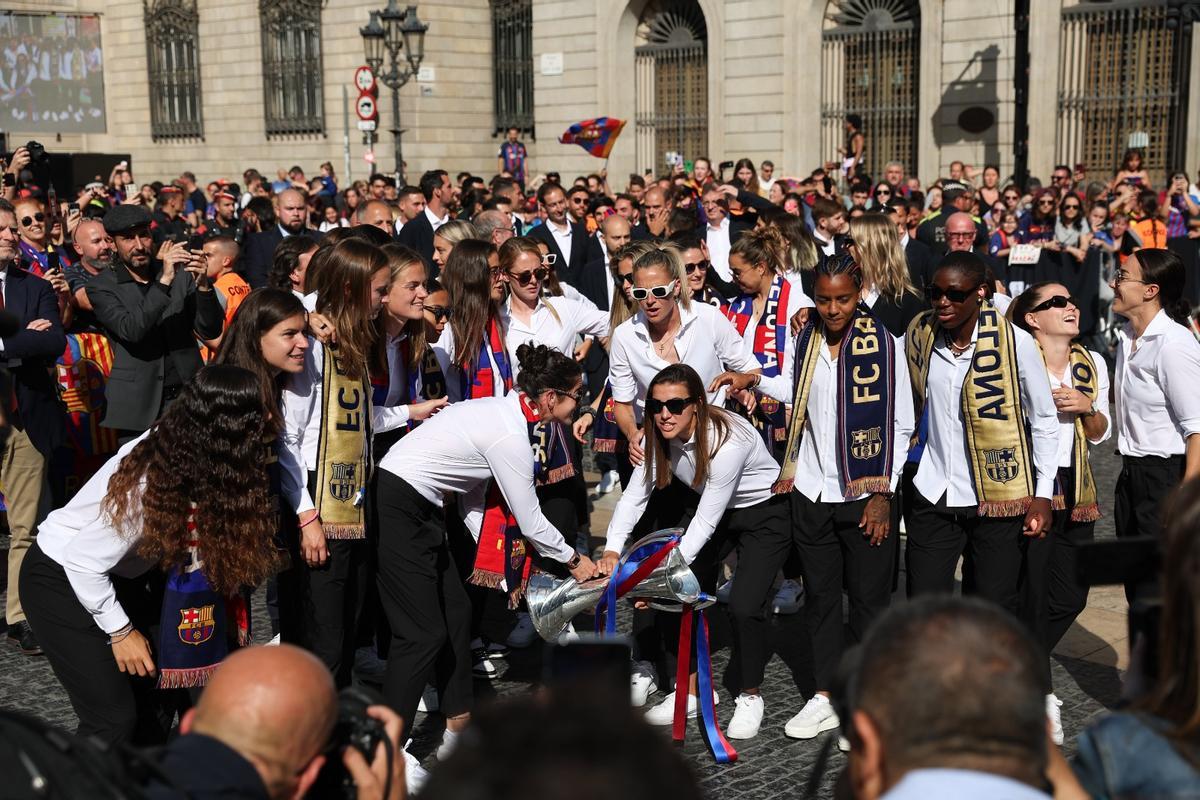 Las imágenes de la celebración de la segunda Champions del Barça en Barcelona