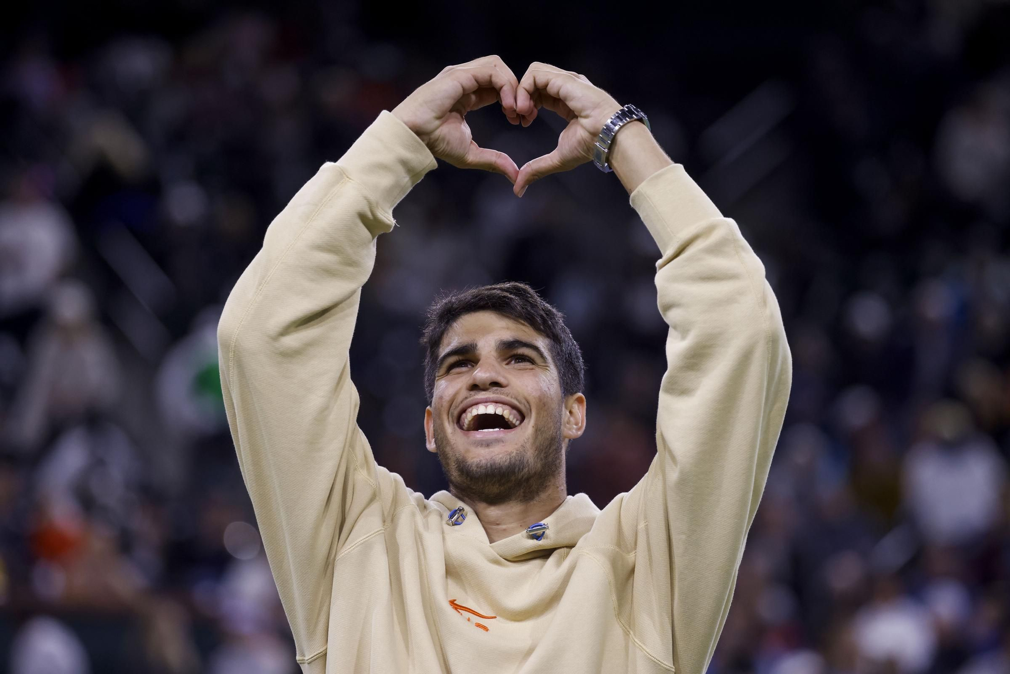 Carlos Alcaraz durante el torneo de Indian Wells.