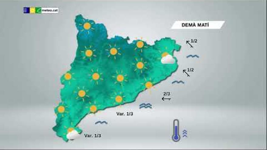 Dissabte asolellat al centre i de ruixats al Pirineu