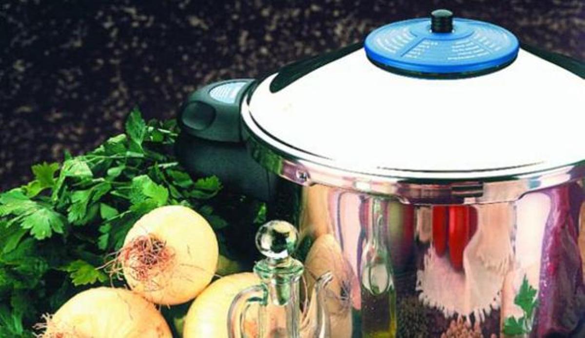 Cocina con olla exprés