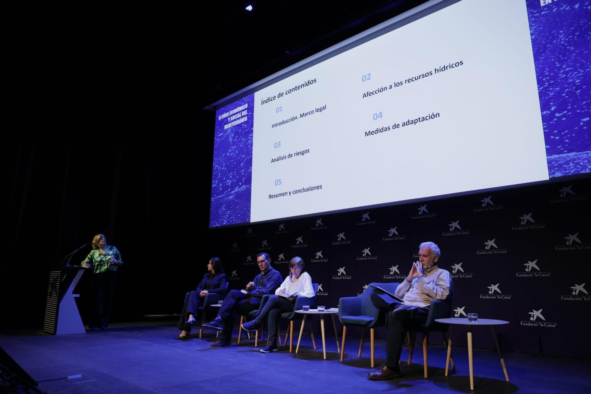 Mesa redonda “Cambio climático modelo económico y gobernanza  en el arco mediterráneo”.