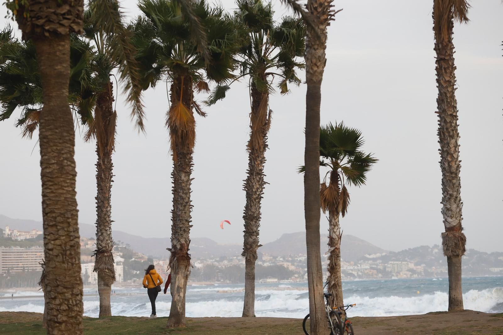 Temporal de viento y olas en la provincia de Málaga