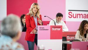 Yolanda Díaz, en la primera reunión de la dirección de Sumar.