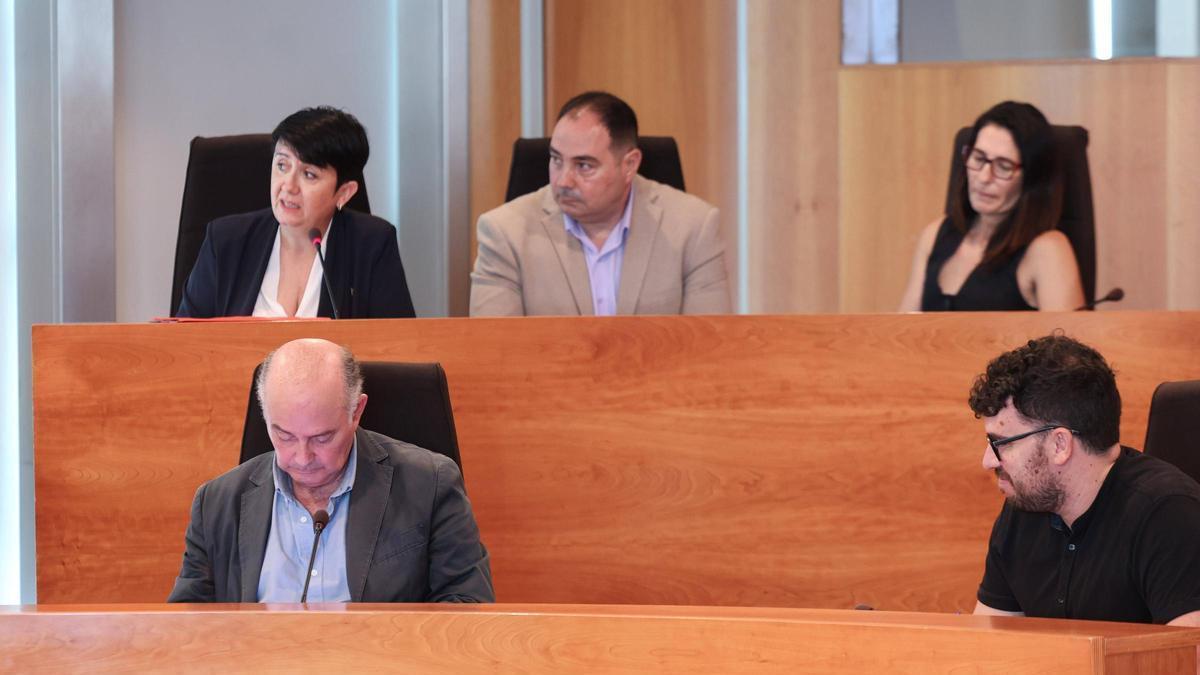 Imagen de los miembros de la oposición en el Consell de Ibiza.