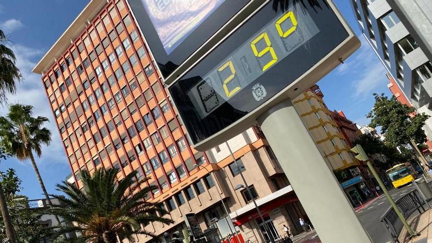 Termómetros a 29 grados en Las Palmas de Gran Canaria durante el pasado mes de enero.