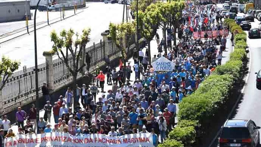 Movilización ciudadana, en mayo de 2017, en contra de la privatización de la fachada marítima.