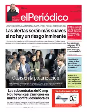 La portada de EL PERIÓDICO del 7 de noviembre de 2025
