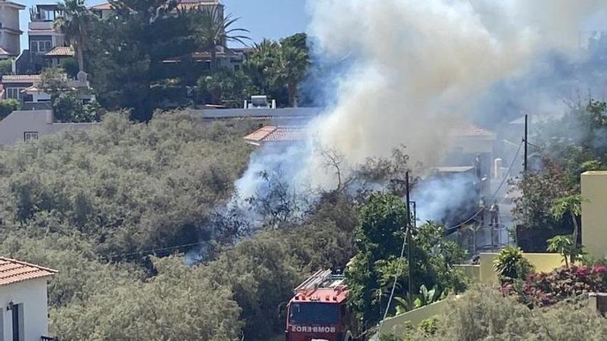 Imagen del conato de incendio producido en Valle Gran Rey