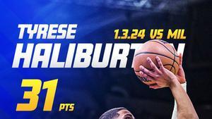 Tyrese Haliburton, hombre del partido