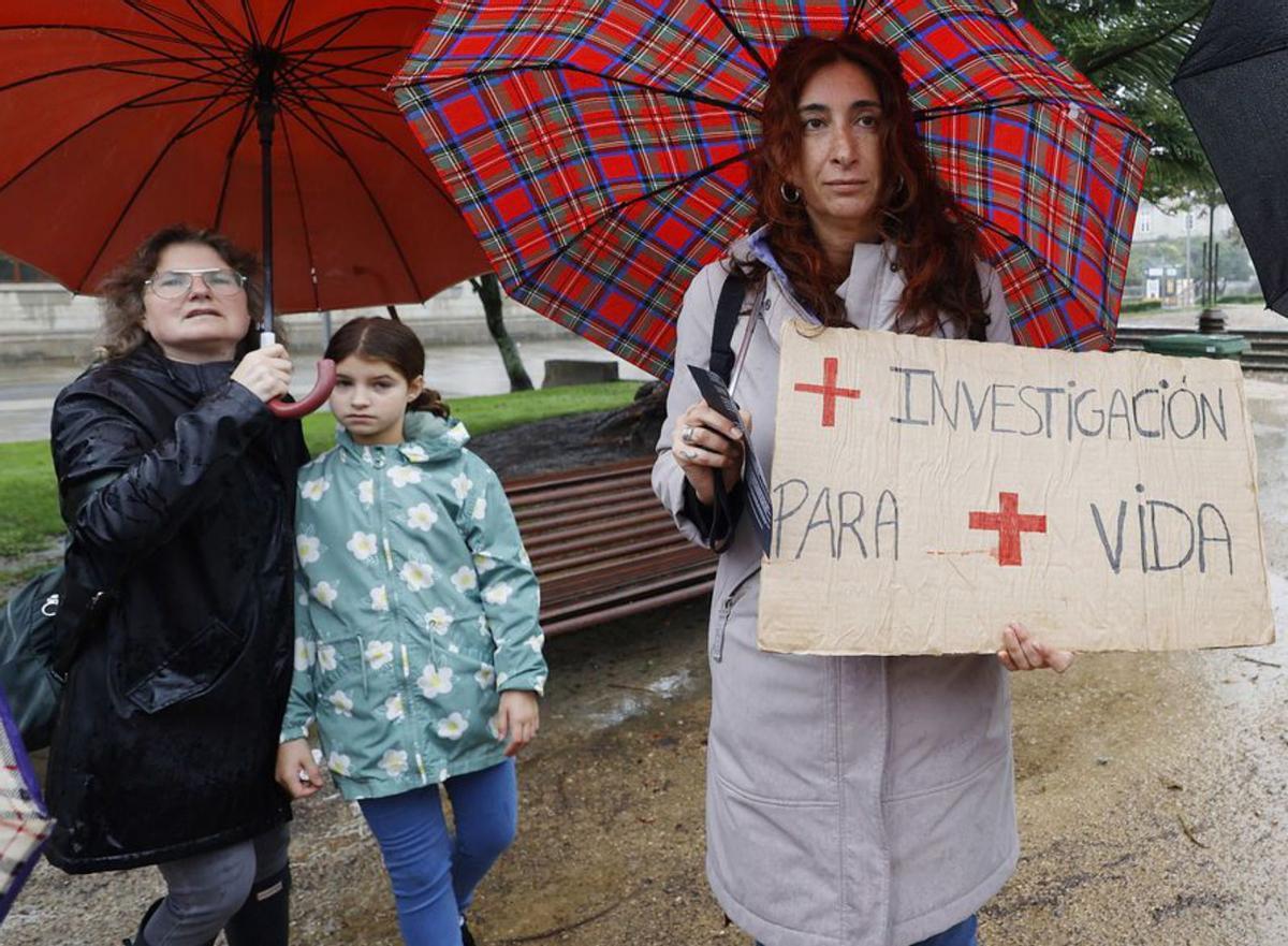 En el acto se exhibieron numerosas pancartas. |  G.S.