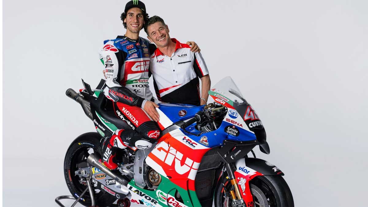 Álex Rins y su nuevo jefe en LCR Honda, Lucio Cecchinello