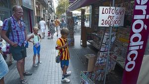 Quiosco de la ronda de Sant Antoni, en una foto del pasado mes de agosto.