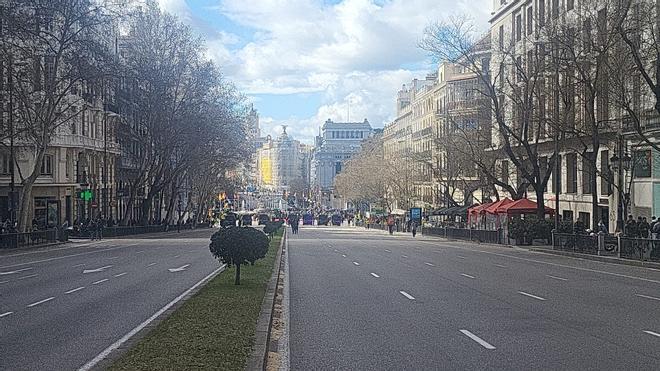 Corte en calle Alcalá.