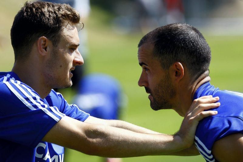 Entrenamiento del Real Zaragoza en Boltaña hoy 19 de julio