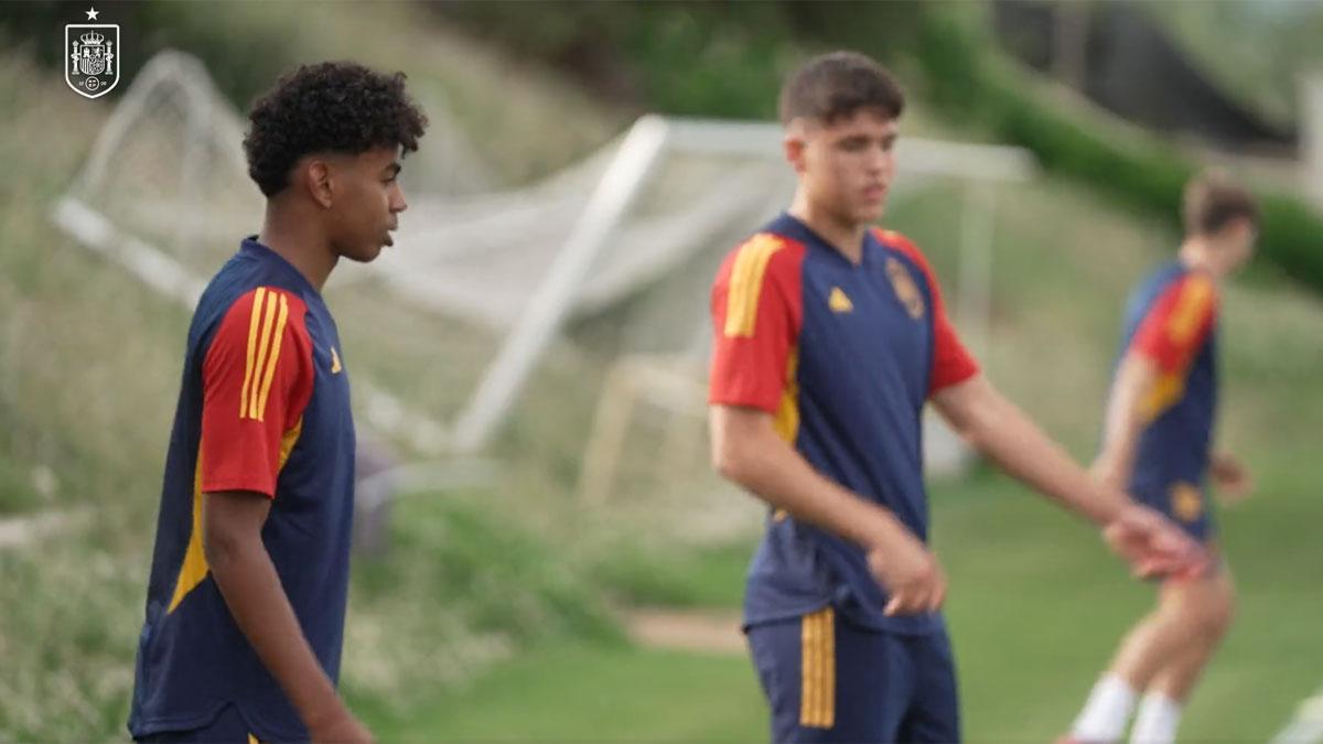 Lamine Yamal, con la selección española sub-17