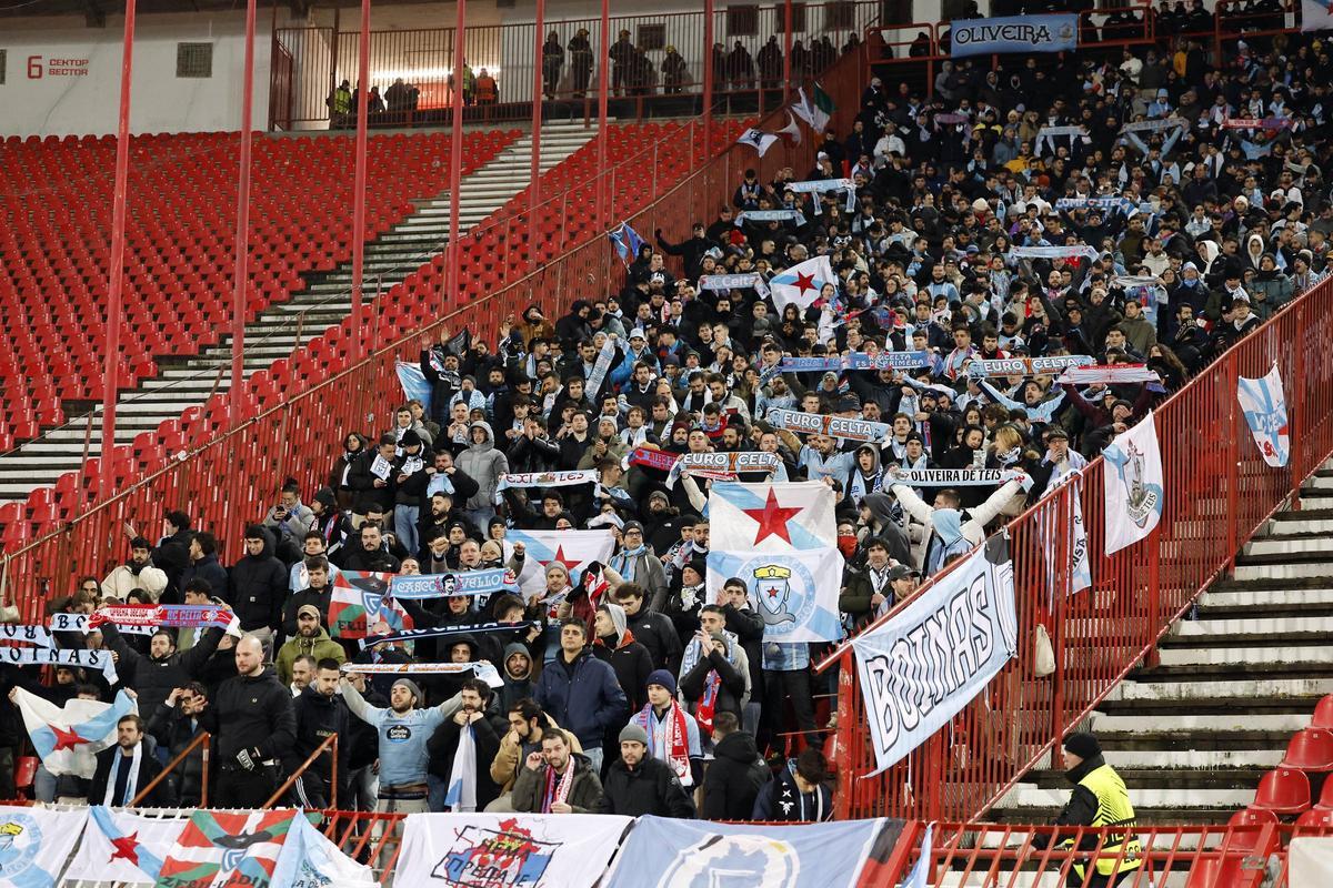 Las imágenes del Estrella Roja - Celta en Belgrado