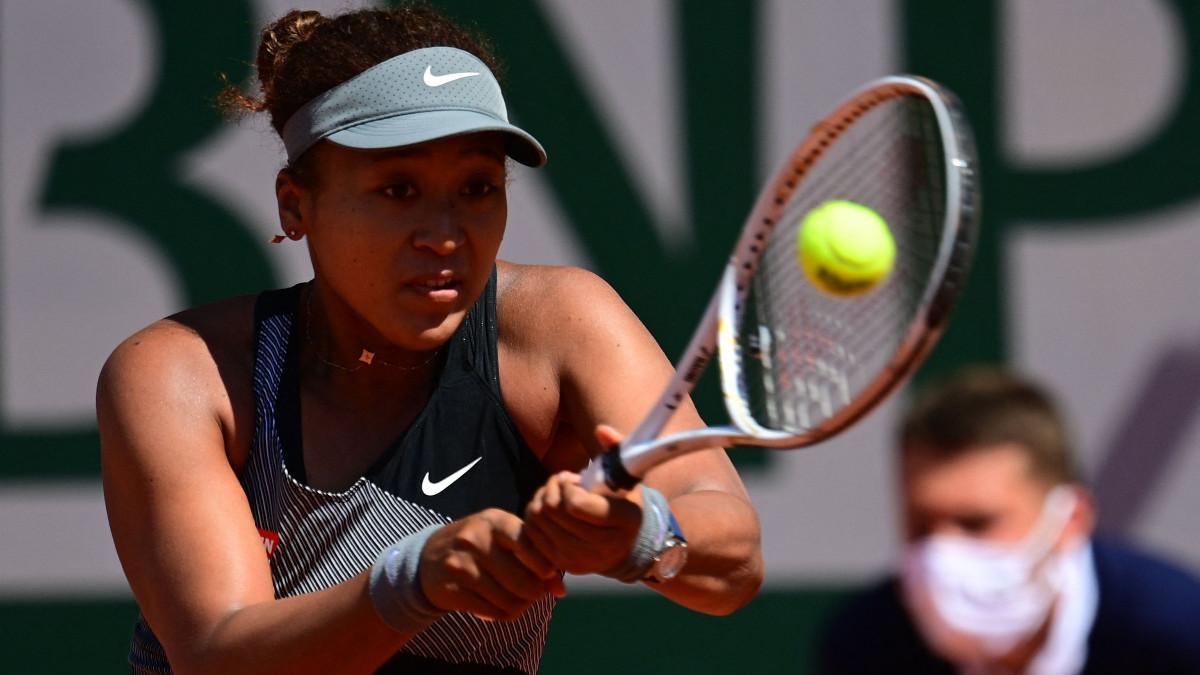Osaka durante su partido en París